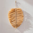 Axyaa Nordic Handmade Straw Wall Decoration, Scandinavian Rattan Hanging Decor