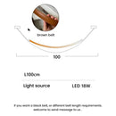 Axyaa Minimalist Belt LED Pendant Chandelier: Italian Design, Modern Style, Ideal for Living Room & Bar.