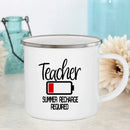Axyaa Teacher's Enamel Mug - Creative Coffee Cup for School or Home