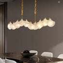 Axyaa Luxury Ginkgo Leaf Glass Pendant Light for Dining Room