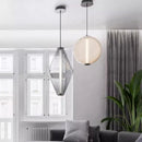 Axyaa Modern Glass Chandelier LED Pendant Lights for Dining Room & Home Decor