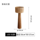 Axyaa Rattan LED Floor Lamp - Retro Wabi-Sabi Art Decor for Bedroom Living Room
