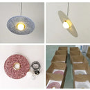 Axyaa Nordic Terrazzo Chandelier: Modern Circular Pendant Lamp