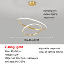 Axyaa Adjustable LED Dining Chandelier Ring Pendant Lights for Modern Home Decor