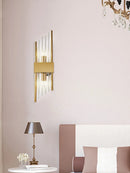 Axyaa Glass Brass LED Wall Lamp, Color-Changing Lustre, Scandinavian Design