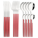 Axyaa 16-Piece Stainless Steel Cutlery Set Dinnerware Flatware Kitchen Tableware