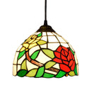 Axyaa European Stained Glass Pendant Chandelier Light Fixture Home Decor