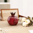Axyaa Pomegranate Vase: Bright Porcelain Ceramic Table Decor for Flower Arrangement & Room Aesthetic