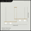 Axyaa Modern Minimalist Linear Pendant Light: Stylish Nordic Chandelier for Living Room & Restaurant.