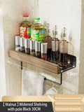 Axyaa Wood Aluminum Kitchen Corner Shelf Organizer for Shower and Bath Storage