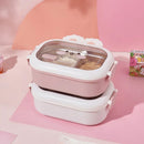 Axyaa Rabbit Design Stainless Steel Lunch Box, Large Capacity Bento Box