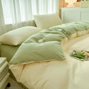 Axyaa Solid Color 4-Piece Bedding Set for Double Bed