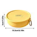 Axyaa Stainless Steel Round Lunch Box: Portable Double-layer Food Container