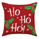 Axyaa Christmas Linen Cushions Cover Set for Festive Decor