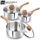 Axyaa Stainless Steel Saucepan with Bakelite Handle