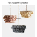 Axyaa Fela Tassel Chandelier: Bohemian Pendant Lamp, Creative Hanging Light