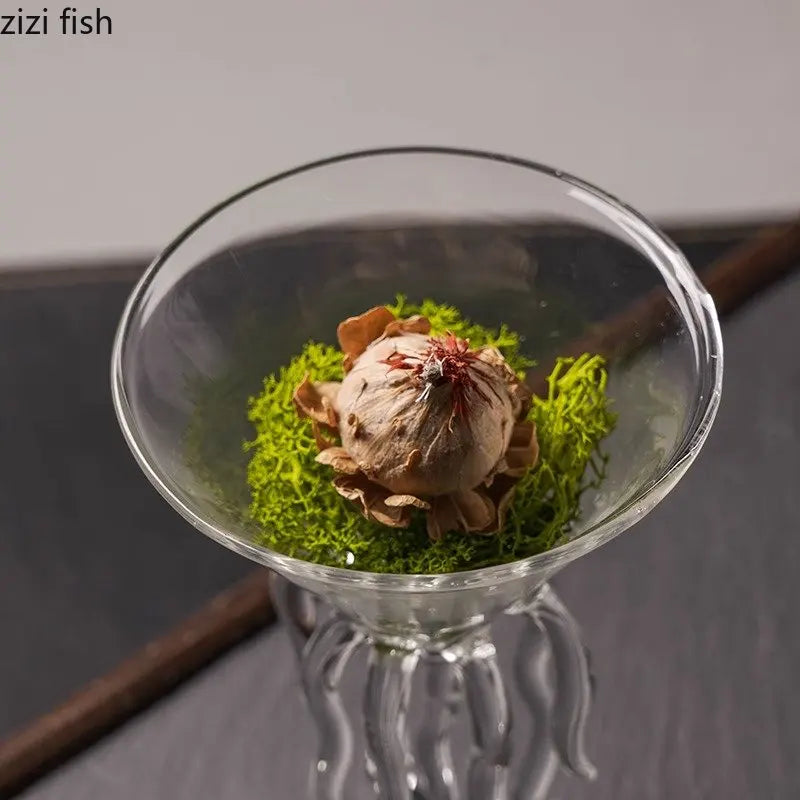 Axya Glass Urchin Dim Sum Bowl Set - Restaurant Quality Seafood-Themed Tableware