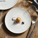 Axya Ceramic Dinner Plates - Elegant Round Tableware for Restaurant, Pasta, Sushi