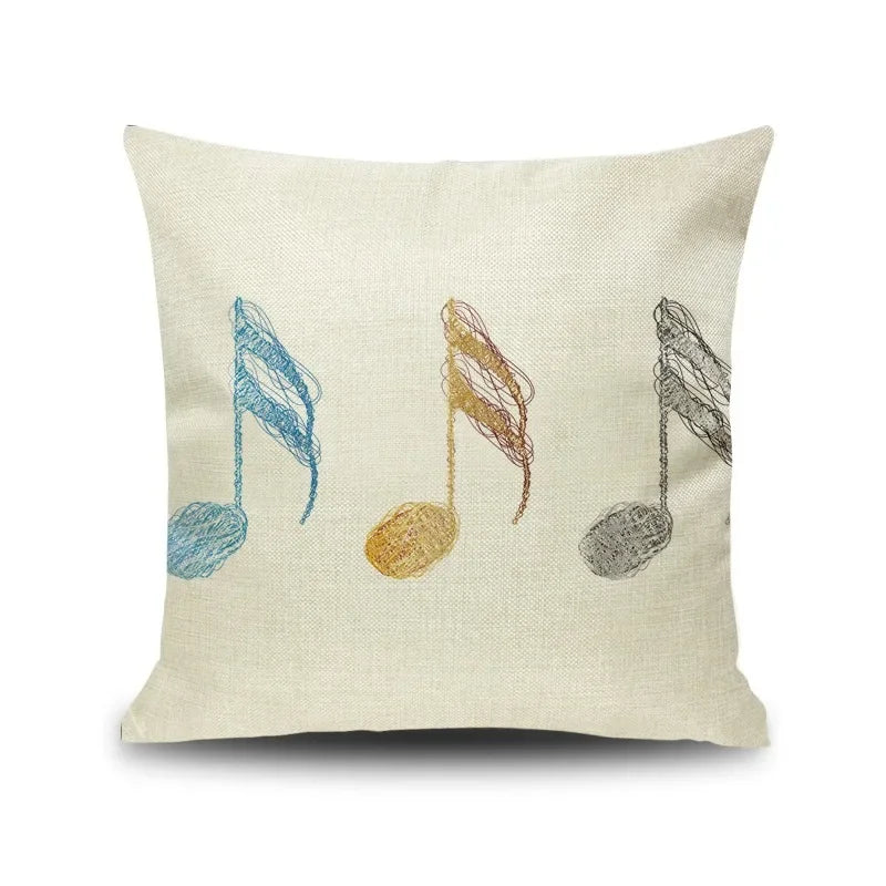 Axyaa Piano Key Notes Pillowcase - Home/Office Sofa Decor