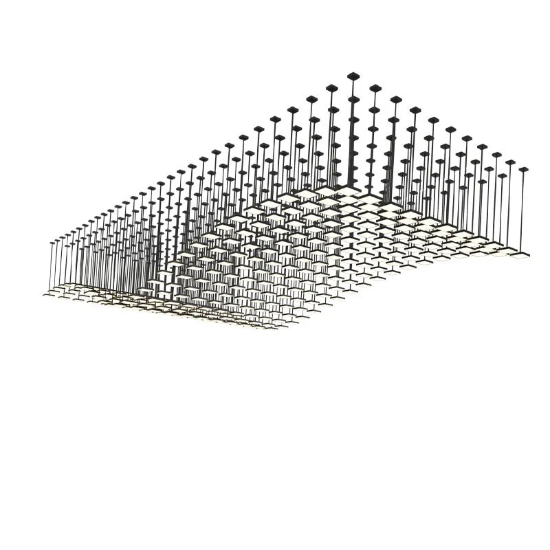 Axyaa Acrylic Hanging Chandelier LED Pendant Light for Living Room & Hotel