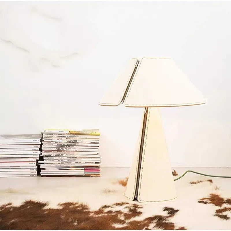Axyaa Minimalist Leather Table Lamp | Nordic Design Small Desk Lamp
