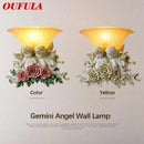 Axyaa Modern Angel Wall Lamp Vintage LED Creative Resin Sconce Light