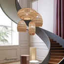 Axyaa Rattan Pendant Chandelier, Handmade Woven, LED, Artistic Lighting for Home, Restaurant, Hotel