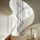 Axyaa Luxury LED Staircase Chandelier: Modern Crystal Lighting Fixture