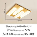 Axyaa Nordic LED Wood Ceiling Light - Modern Rectangular Room Decor Lamp
