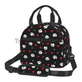Axyaa Dog Paw Print Insulated Lunch Bag - Thermal Portable Bento Pouch