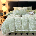 Axyaa High-End Jacquard Milk Fleece Winter 4-Piece Bed Set