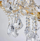 Axyaa Gold Crystal Chandelier for Foyer Lobby Hallway - Staircase Ceiling Light