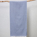Axyaa Stripe Beach Sports Towel with Tassel for Gym, Camping, Sauna, and Swimming Pool