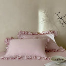 Axyaa Double Layer Cotton Gauze Pillowcases with Ruffles