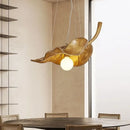 Axyaa Retro Leaf Wood Pendant Light for Commercial Decor, Bar, Restaurant, Hotel, Shop