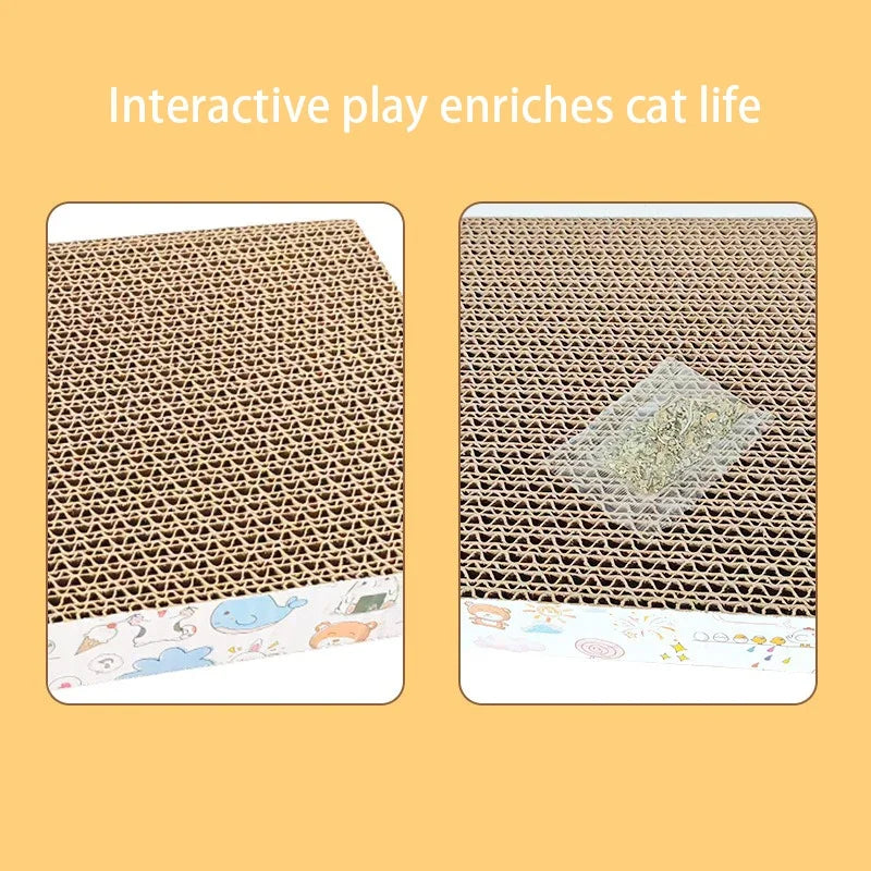Axyaa Cat Scratch Board: Durable Corrugated Furniture Bed for Cats