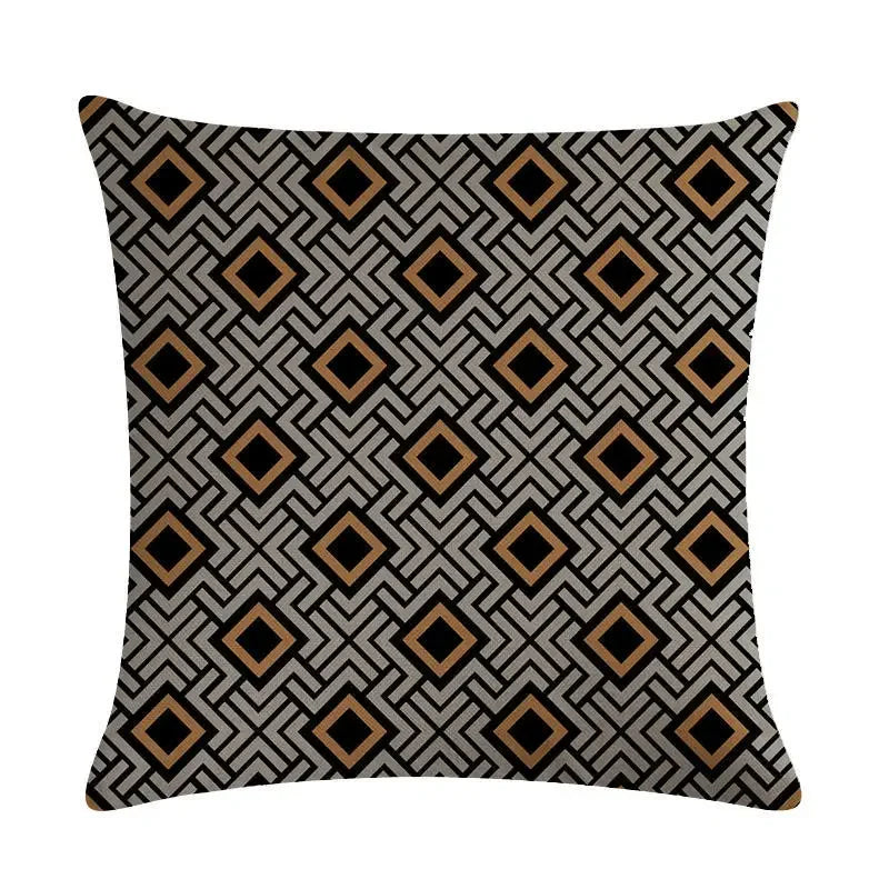 Axyaa Geometric Linen Pillowcase for Stylish Home Decor