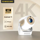 Axyaa 4K HD Electric Focus Projector, 300ANSI, BT5.0, Home Cinema Outdoor Portable