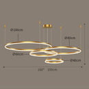 Axyaa Nordic Rings Pendant Light Fixture for Dining and Living Room Decor