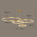Axyaa Rings Pendant Light for Nordic Home Dining Room Decor & Indoor Lighting