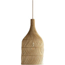 Axyaa Wabi Sabi Rattan Chandelier: Japanese Style Hanging Light for Home Decor