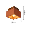 Axyaa Coral Red Square Ceiling Light Surface Mounted Lighting Fixture