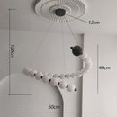 Axyaa Modern Stair Chandelier LED Pendant Ceiling Lamp for Living Room