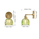 Nordic Brass Glass Wall Lamp by Axyaa - LED Decor Lighting Fixtures