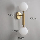 Nordic Glass Ball Wall Lamp Set by Axyaa: LED Indoor Lighting, White G9 Bulbs