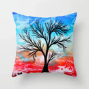 Axyaa Decor Pillowcase: Flower Print Square, Bedroom & Living Room 45x45cm