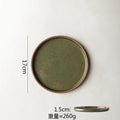 Axyaa Ceramic Plate Round Flat Breakfast Dessert Steak Sashimi Molecular Cuisine Tableware