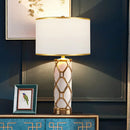 Axyaa Nordic Ceramic Table Lamp: Elegant Luxury Bedroom Home Decor Lighting