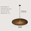 Axyaa Bamboo Handmade Pendant Light - Retro Wabi Sabi Style for Restaurant, Hotel, Tea Room