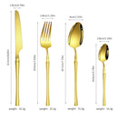 Axyaa Small Waist Gold Cutlery Set - Knife, Fork, Spoon Collection